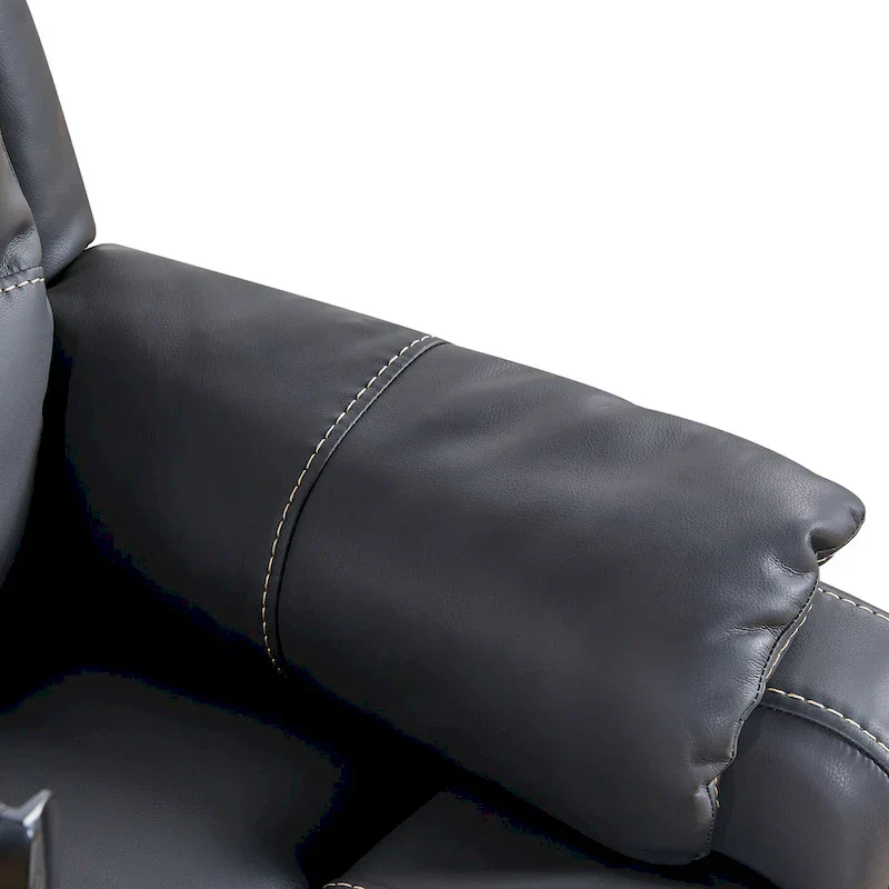 Bonded Leather Zero Gravity Power Recliner with Massage and Heating