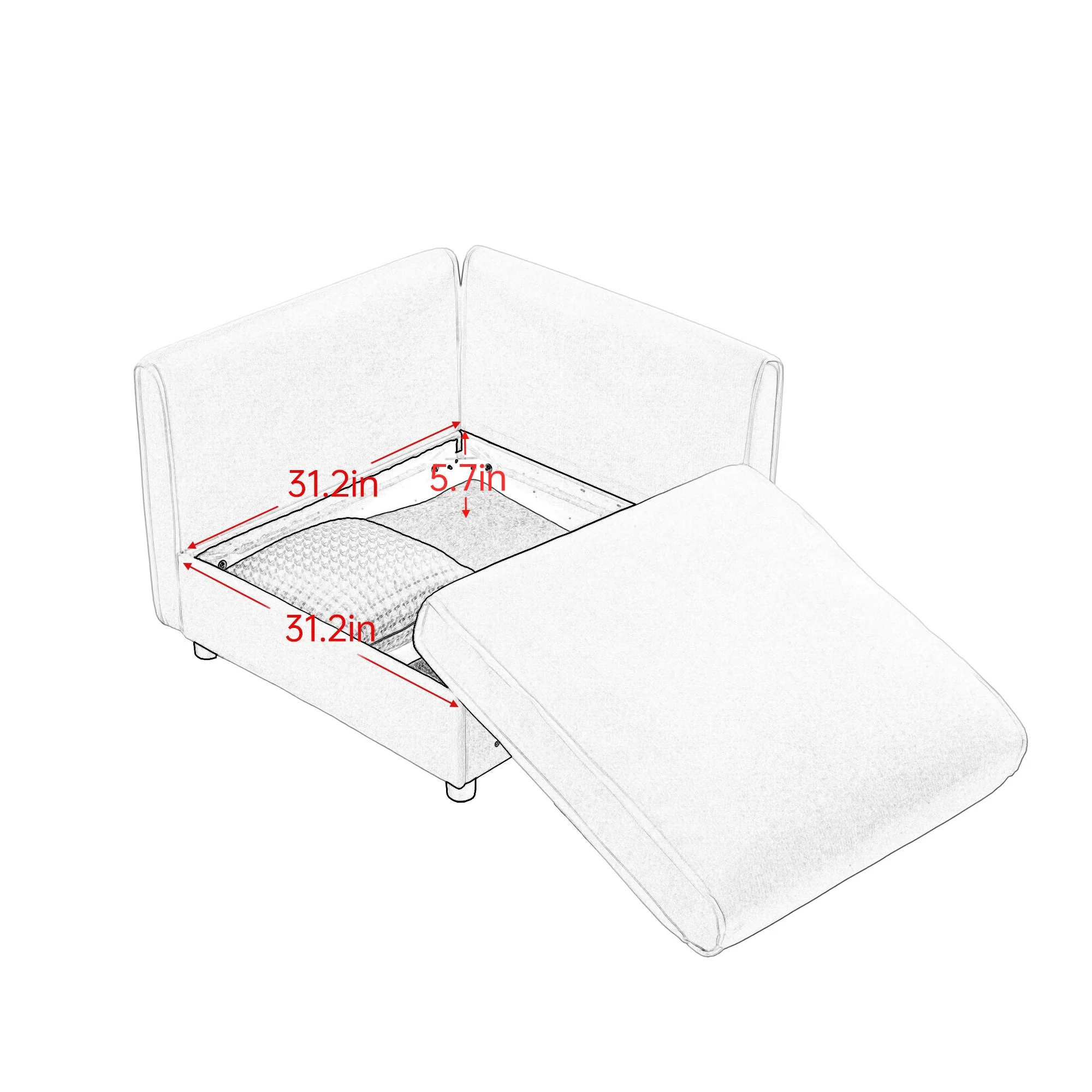 Walker Edison | Modern Stylish Camel Chenille Loveseat Sofa with Ottoman