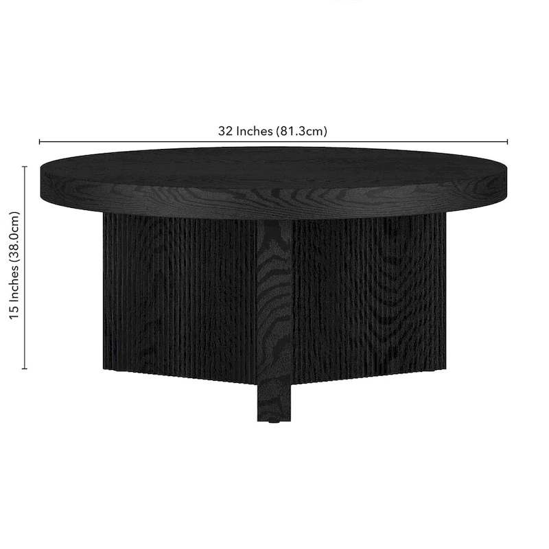 Holm 32  Wide Round Coffee Table - 32  Wide