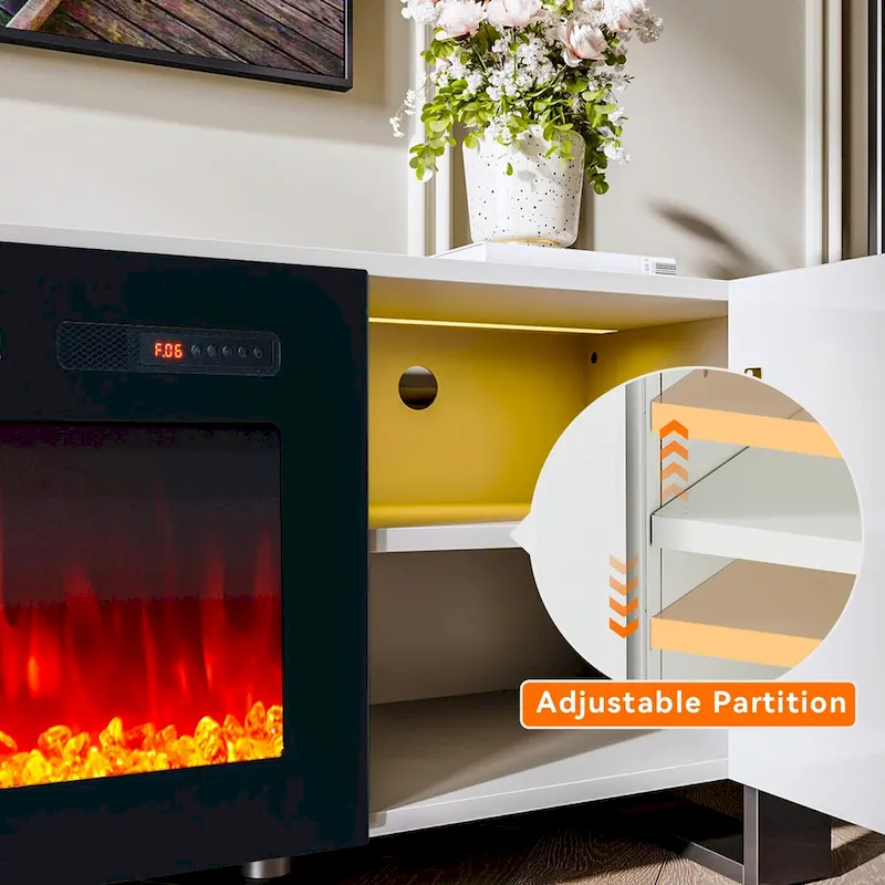 70   Modern Entertainment Center with 36   Fireplace