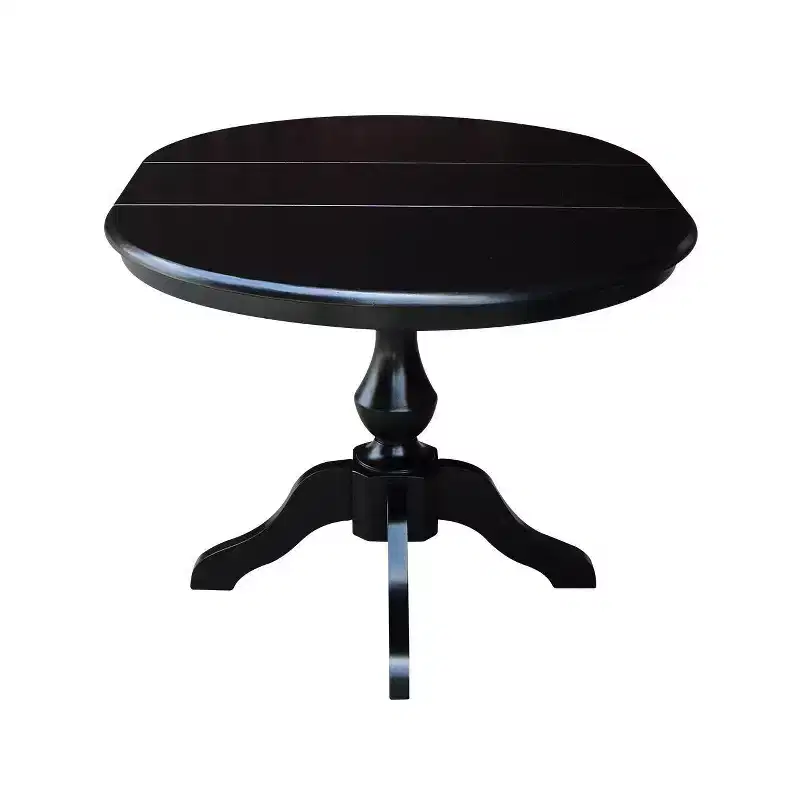36 Kent Round Top Pedestal Dining Table with 12 Leaf - International Concepts