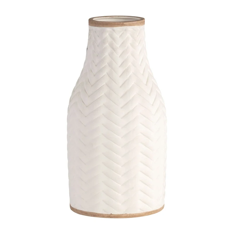 Sagebrook Home Artisan Crafted Ceramic Vase - Versatile Home Accent for Tabletop or Shelf Display