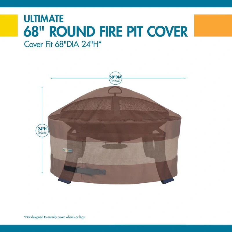 Duck Covers Ultimate Round Fire Pit up to 68in DIA
