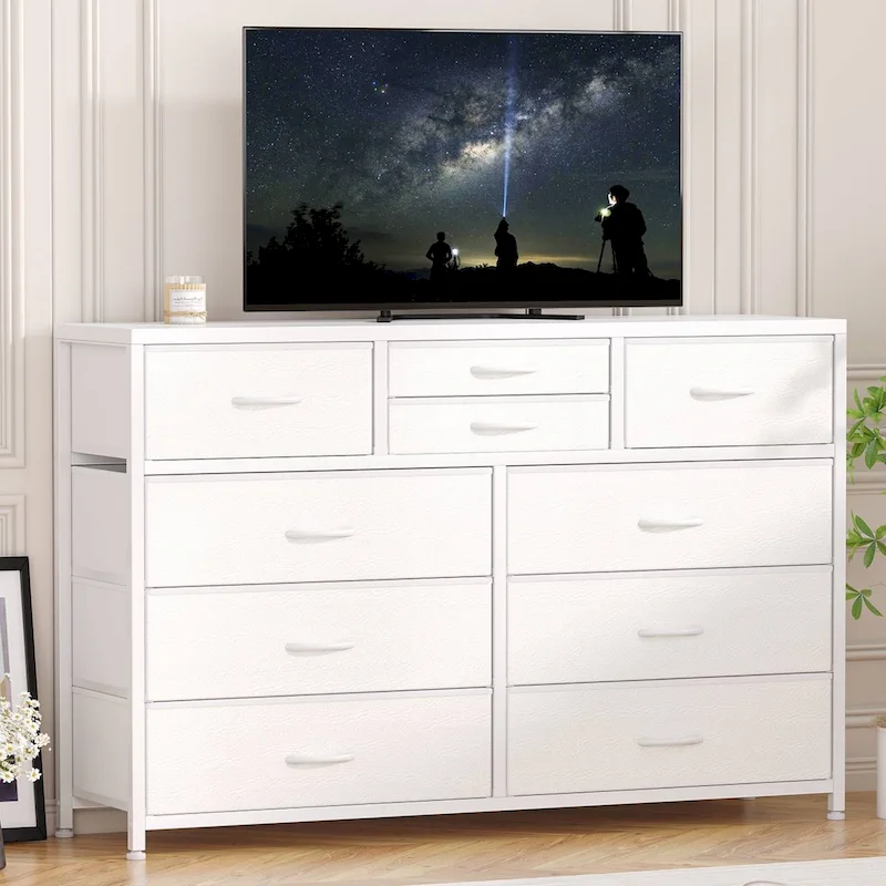 10-Drawer Dresser with TV Stand Top