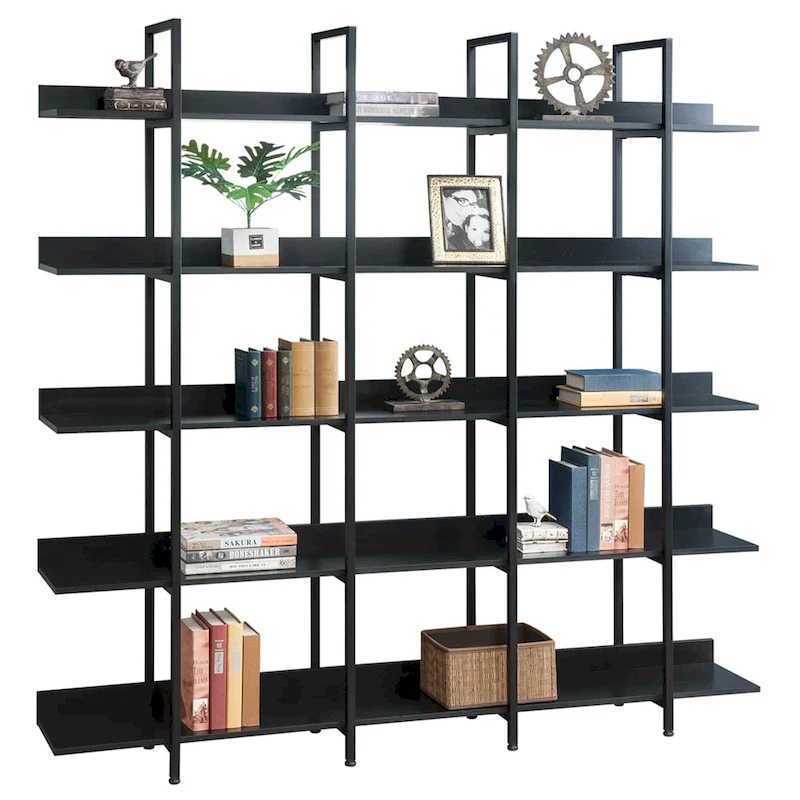 5 Tier Bookcase Home Office Open Bookshelf