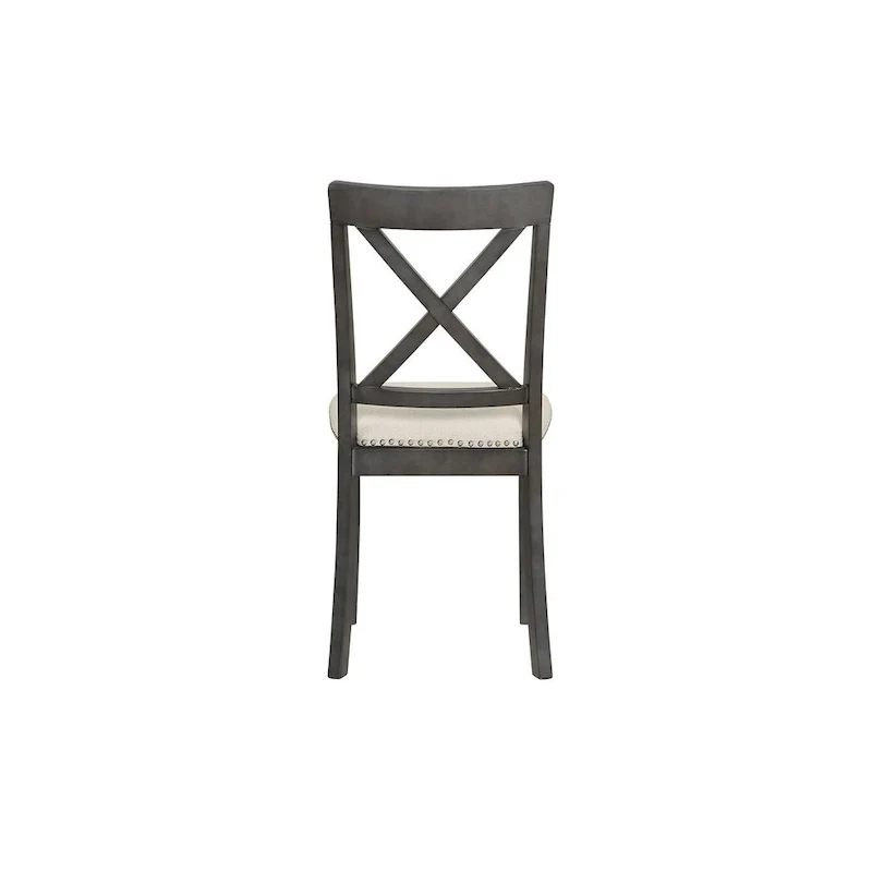 Modern Style Wooden 5-Piece Dining Set with Round Table amd 4 Upholstered Chairs