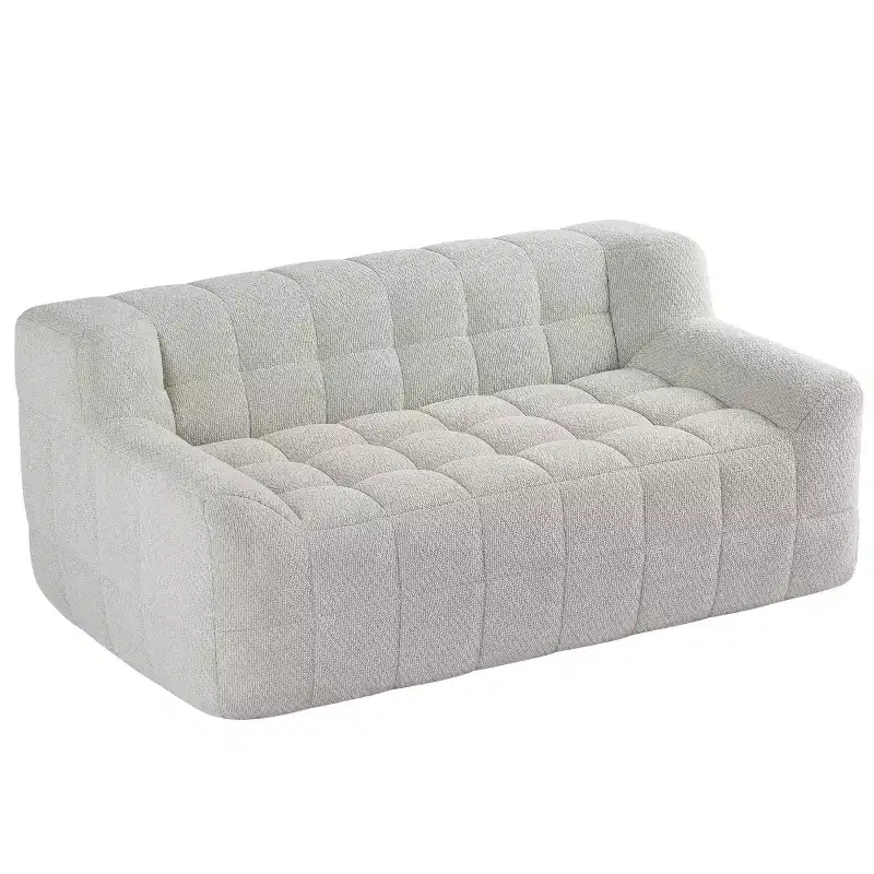 GDFStudio Tobey Modern 64.5 Square-Tufted Velvet Compression Foam Loveseat
