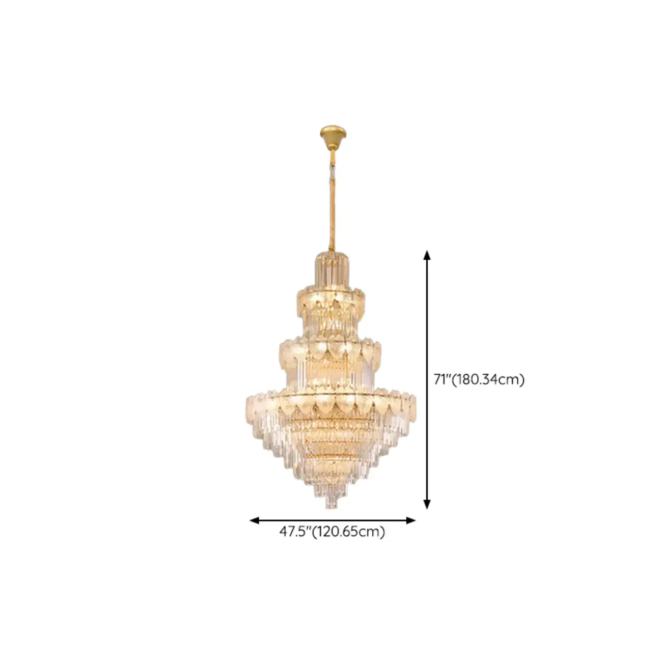 Luxury Crystal Round Chandelier with Elegant Tiered Design