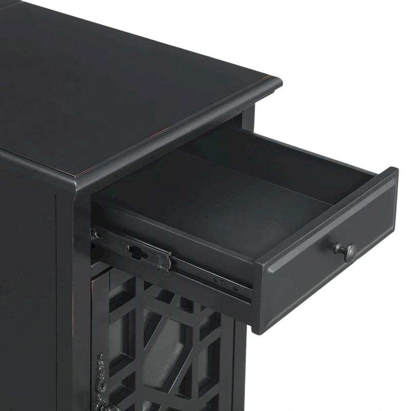 Elegant Chairside Table with Power by Martin Svensson Home