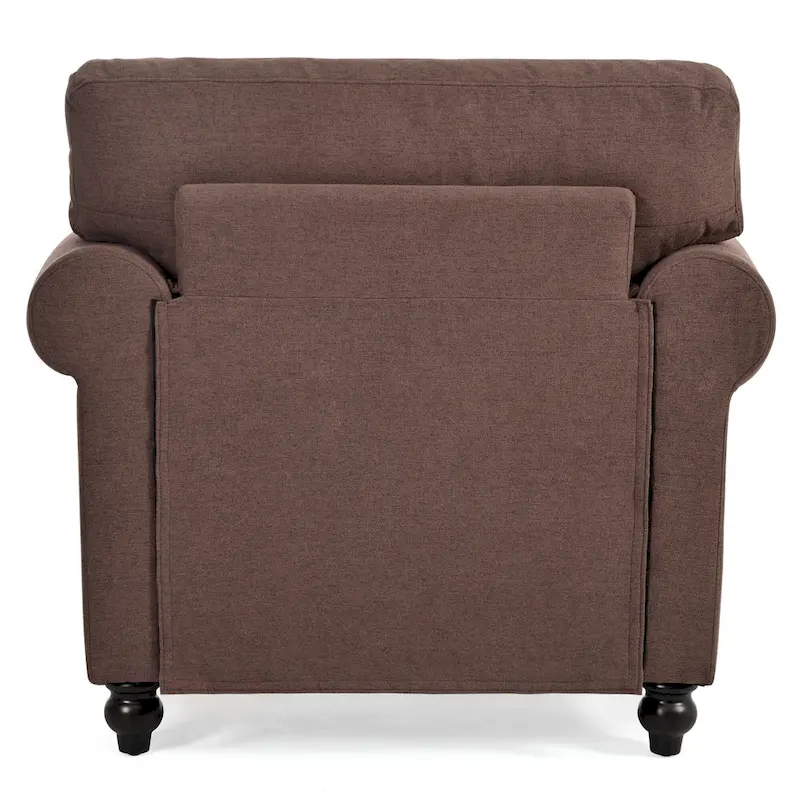 Brown 37.4  Accent Chair with Nailheads