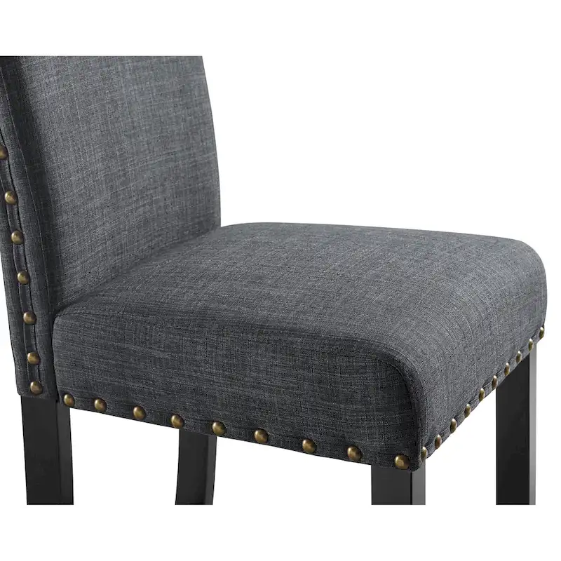 Modern Upholstered Dining Chair with Nail Head Trim