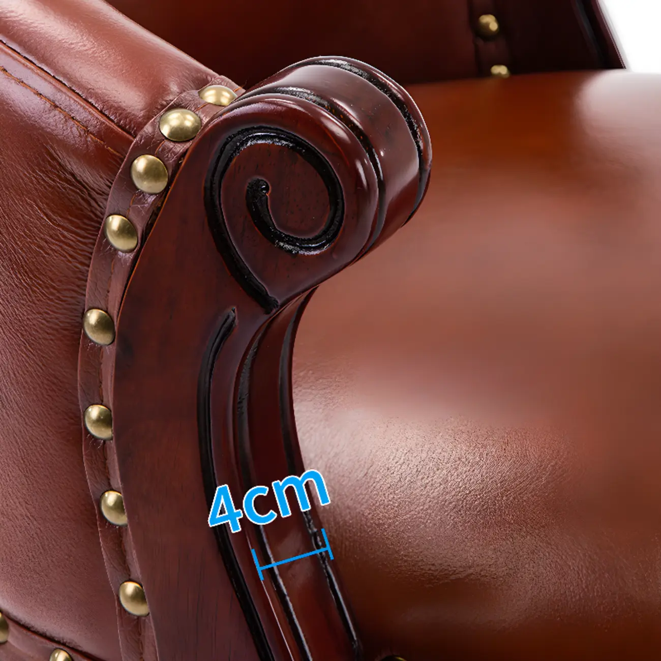 Solid Wood Leather Swivel Counter Stools with Backs