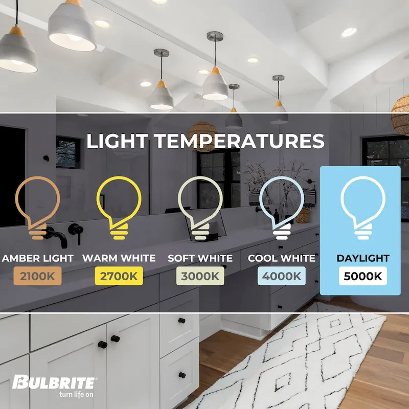 Bulbrite LED Filament Pack of (4) 4.5 Watt Dimmable T6 Light Bulbs with a Milky Finish and Candelabra (E12) Base