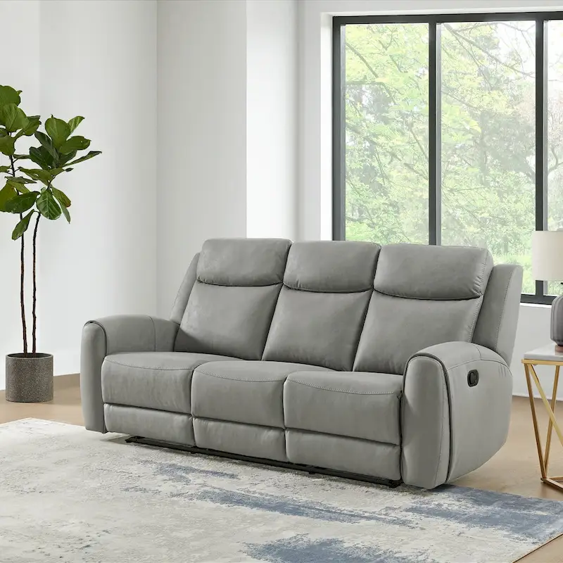 2-Piece Transitional Reclining Set, Gray