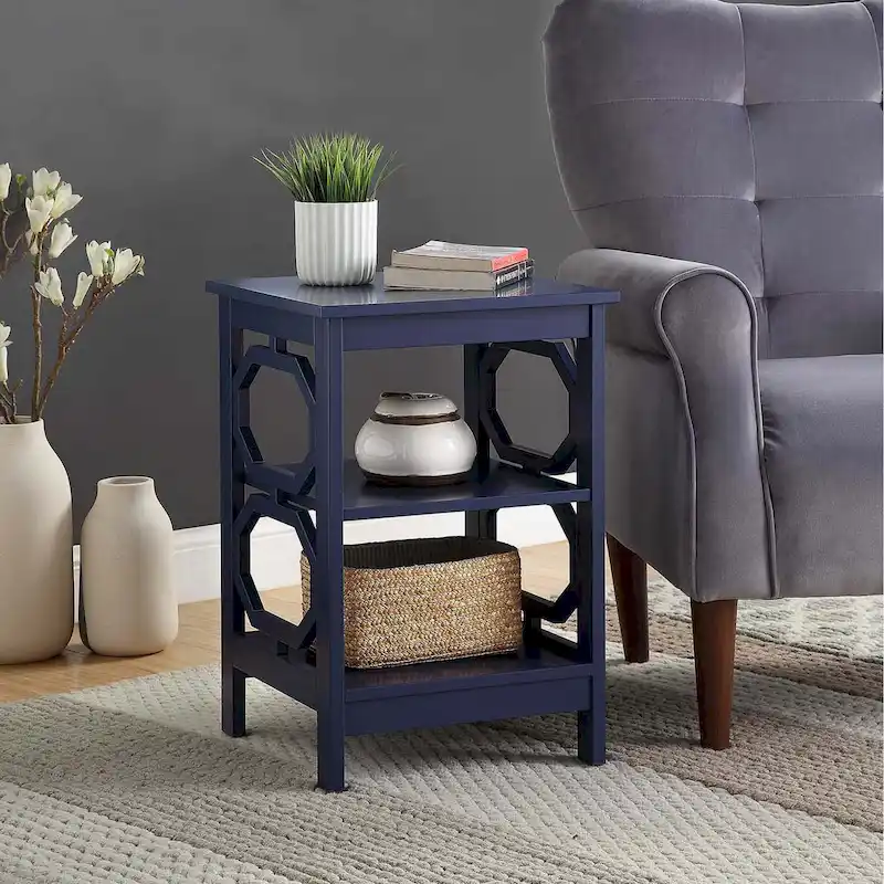 Convenience Concepts Omega End Table with Shelves