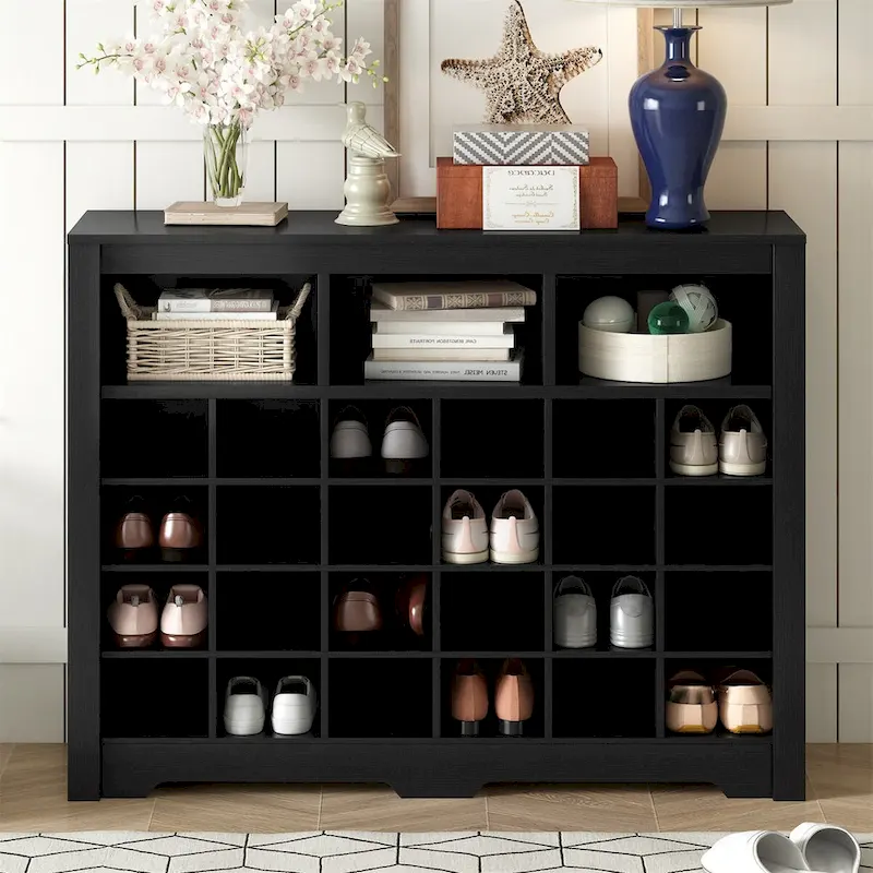 Merax Sleek Design 24 Shoe Cubby Console