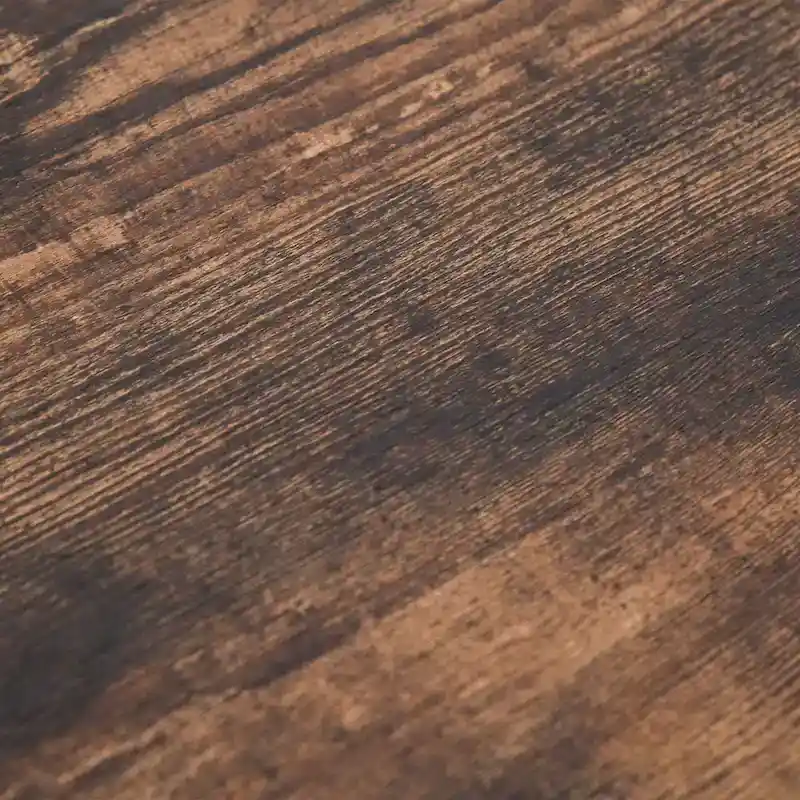 HOMCOM 3 Piece Kitchen Bar Table and Chairs with Storage Shelf, Dining Room Industrial Pub Desk and Stools, Rustic Brown