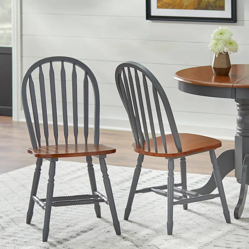 Carolina 7-piece Farmhouse Solid Wood Dining Set with Leaf