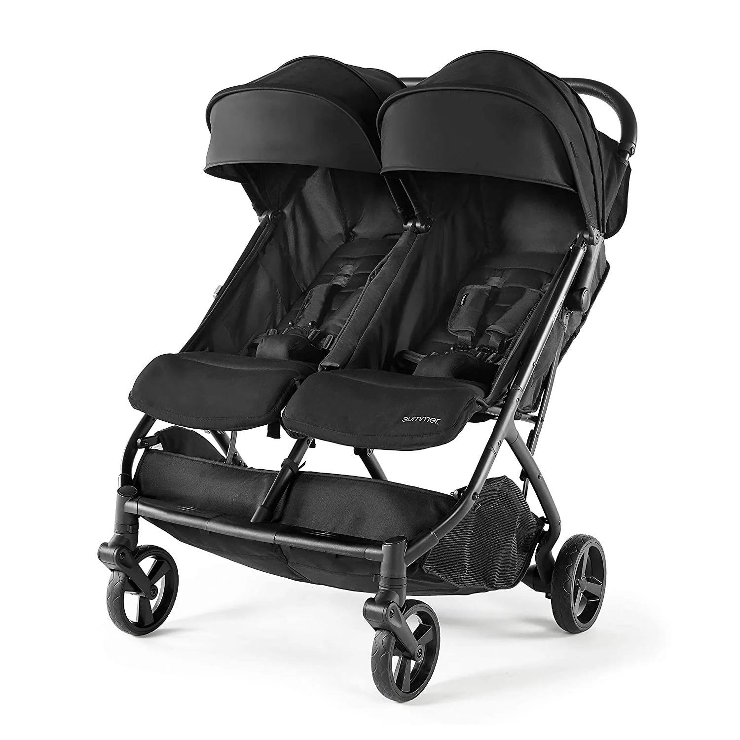 3Dpac CS+ Double Stroller, Black ?C Car Seat Compatible Baby Stroller ?C Lightweight Stroller with Convenient One-Hand Fold