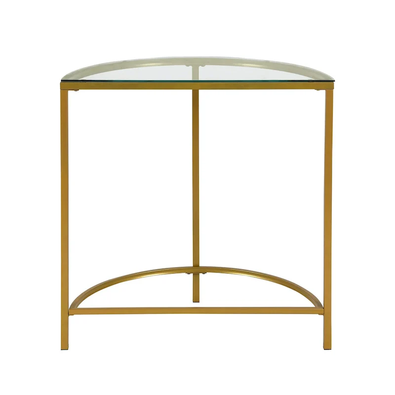 Carolina Living Fenice Demilune Console Table - Gold