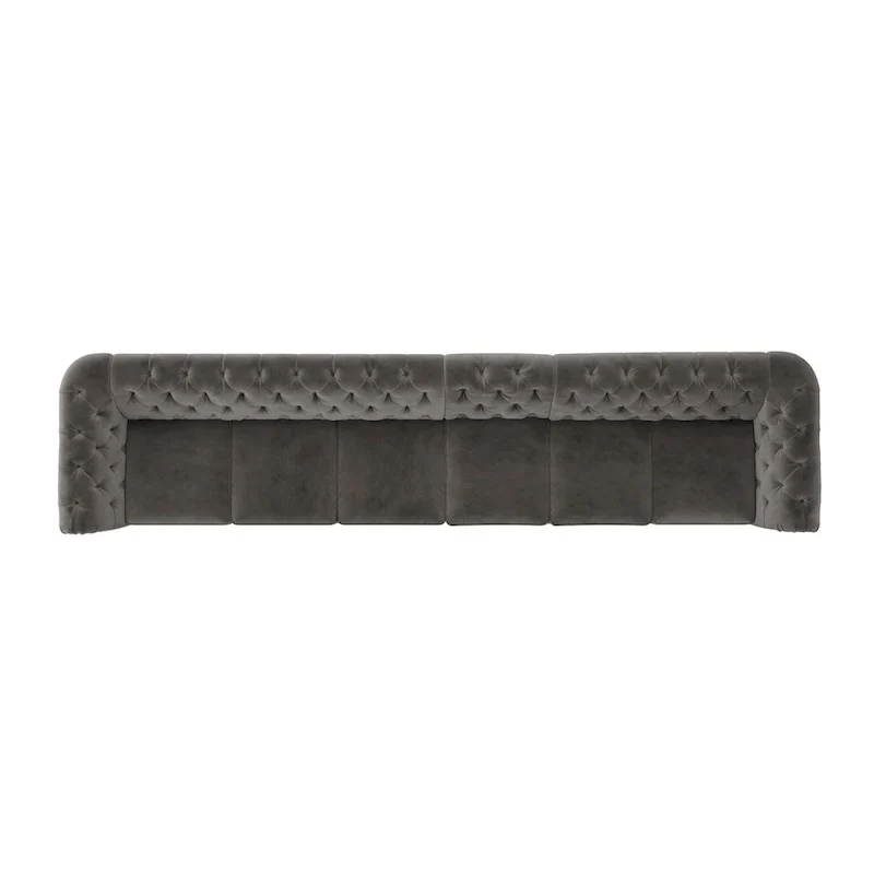 Knightsbridge Grey Extra Long Chesterfield Sofa by iNSPIRE Q Artisan