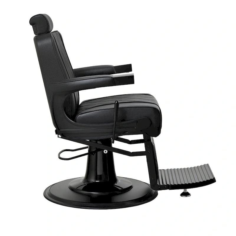 ROGERS Heavy Duty Barber Chair Reclining Barbershop Styling Chair, Black