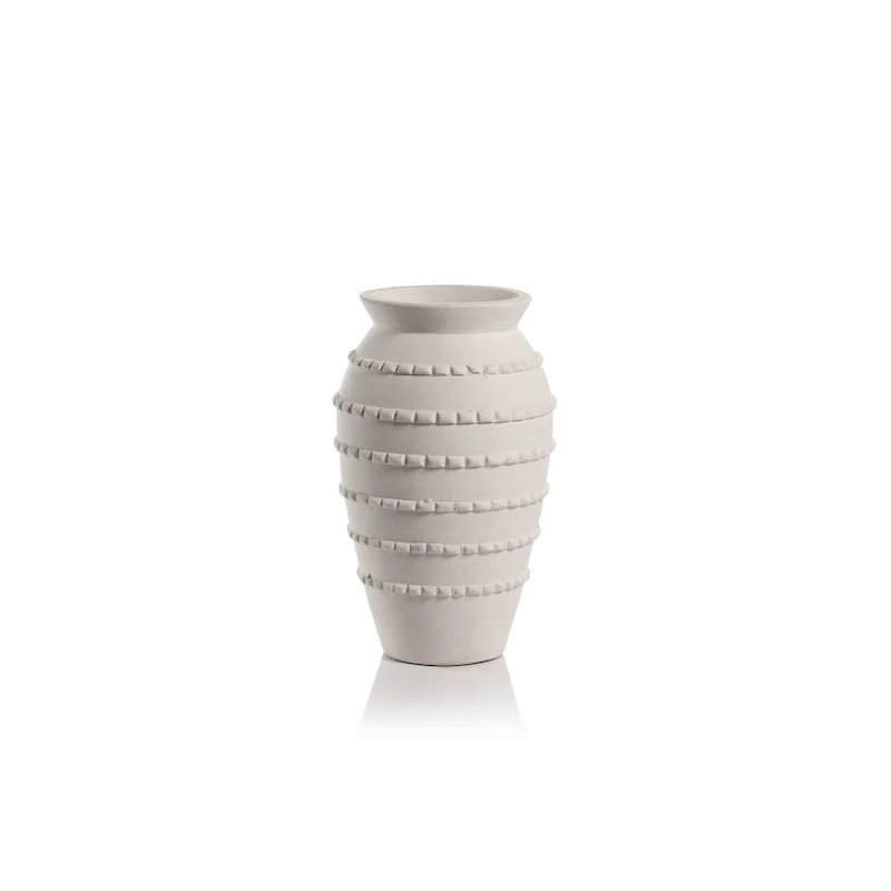 Tommaso White Earthenware Vase