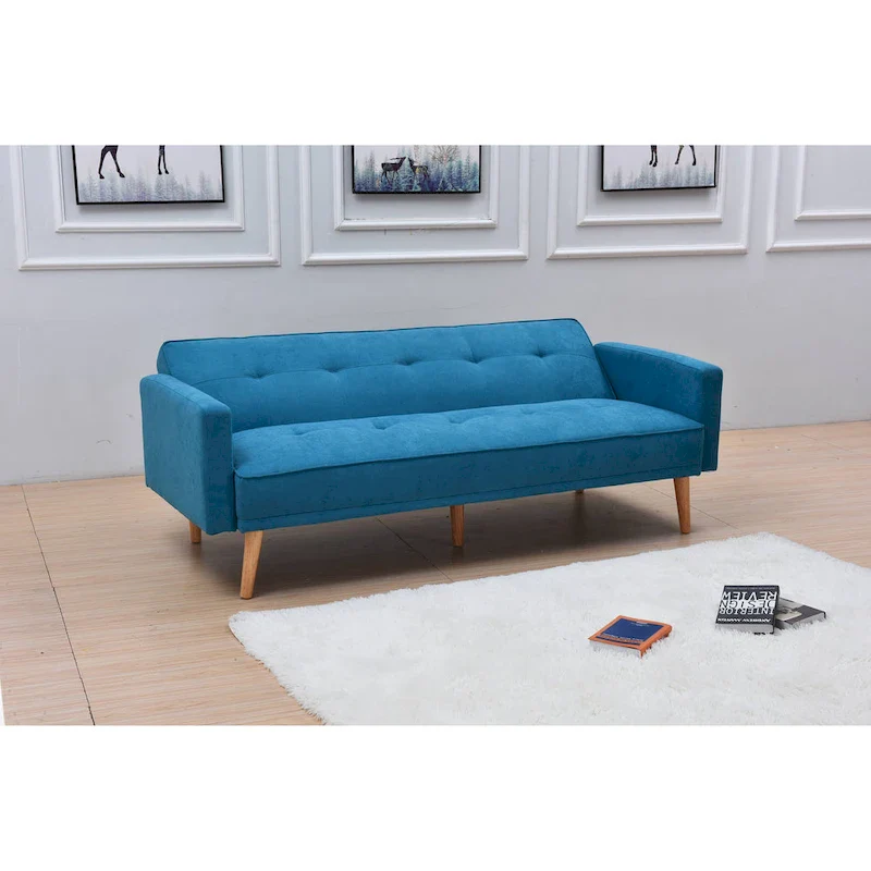 Velvet Wingback Push Back Recliner Chair
