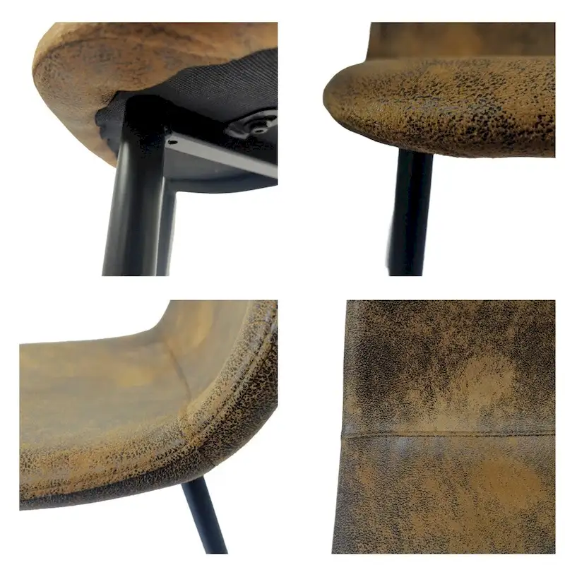 Modern Dining Room Chairs with Metal Legs(Set of 4) - N/A