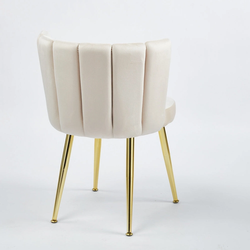 Velvet Dining Chairs with Gold Legs (Set of 2)