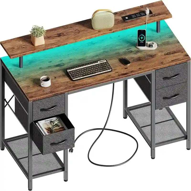 47 inch Computer Desk with 4 Drawers