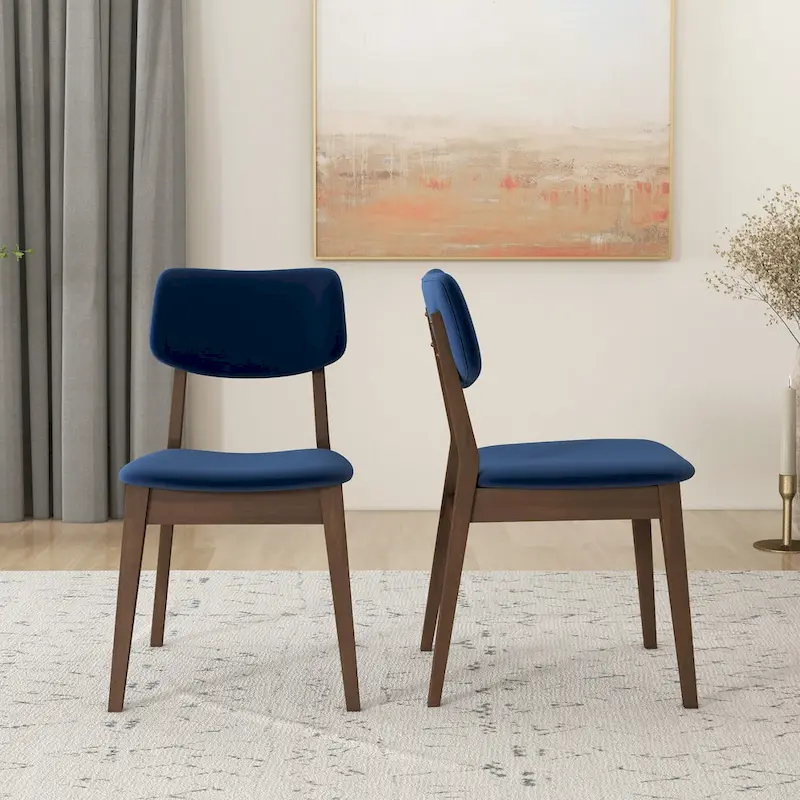 Abrival Mid-Century Velvet Dining Chair (Set of 2)