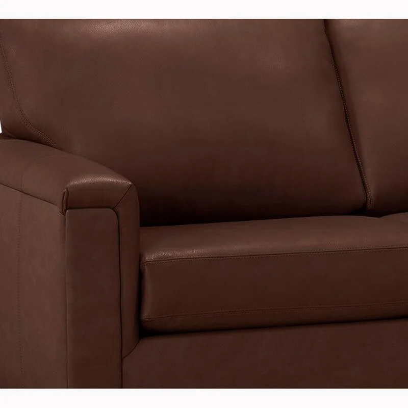 Malibu L-shaped Top-grain Leather Sectional Sofa - 122.5 x 85 x 36.5 x 35