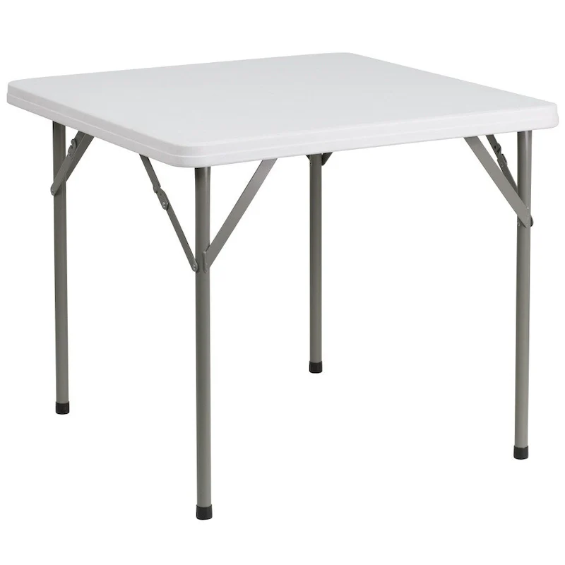 2.85-Foot Square Plastic Folding Table - Event Folding Table - 34.25D x 34.25W x 29.5H