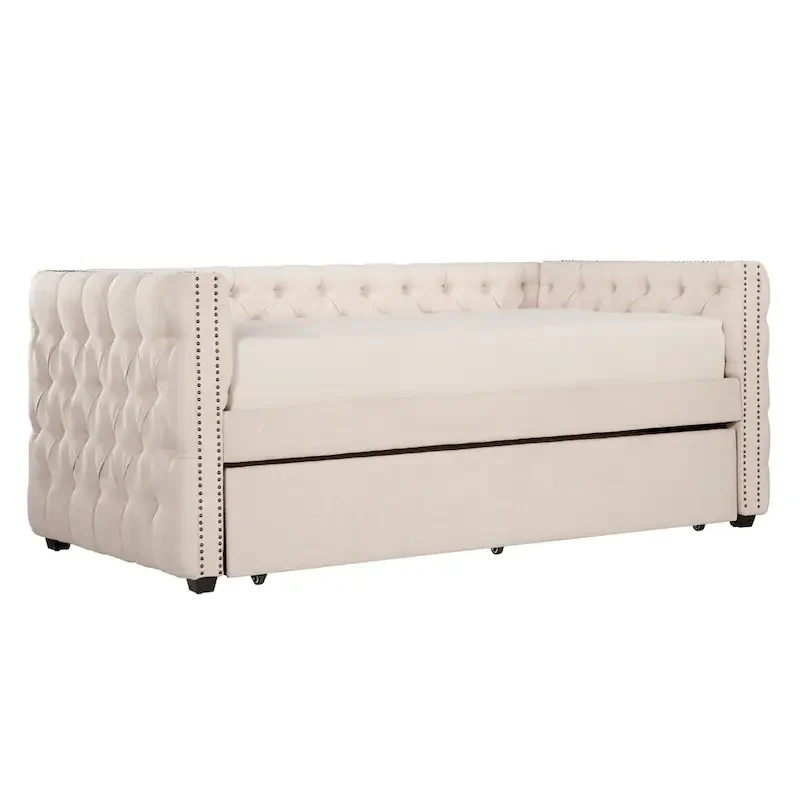 Knightsbridge Twin Tufted Nailhead Daybed by iNSPIRE Q Artisan