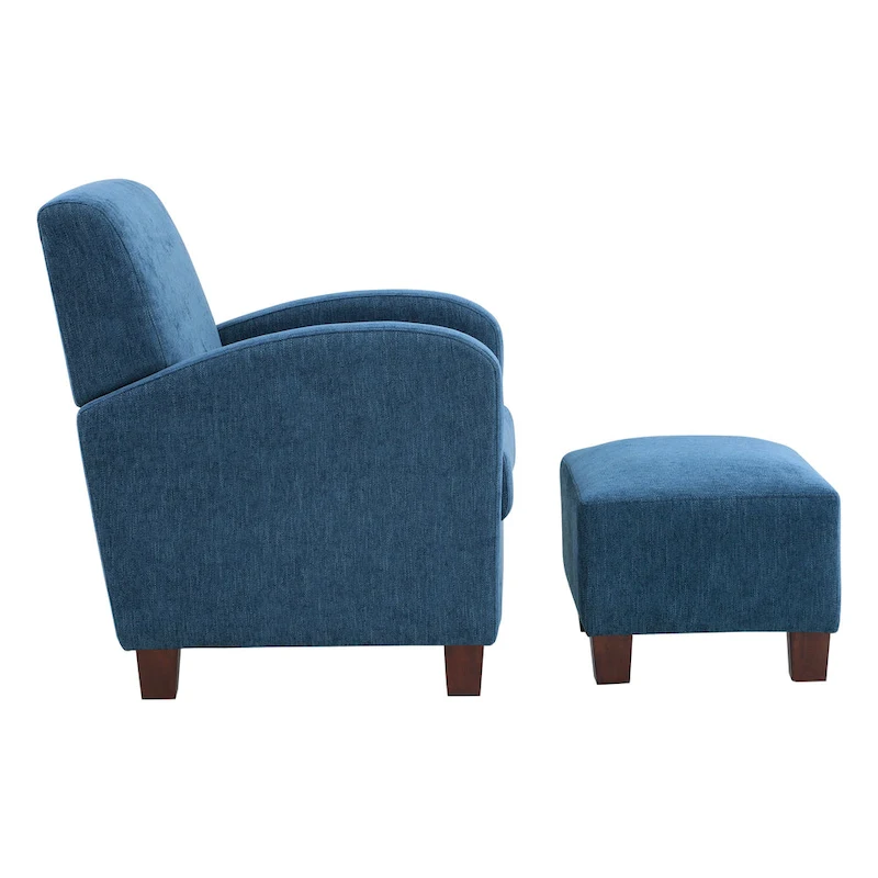Aiden Chair & Ottoman with Espresso Legs