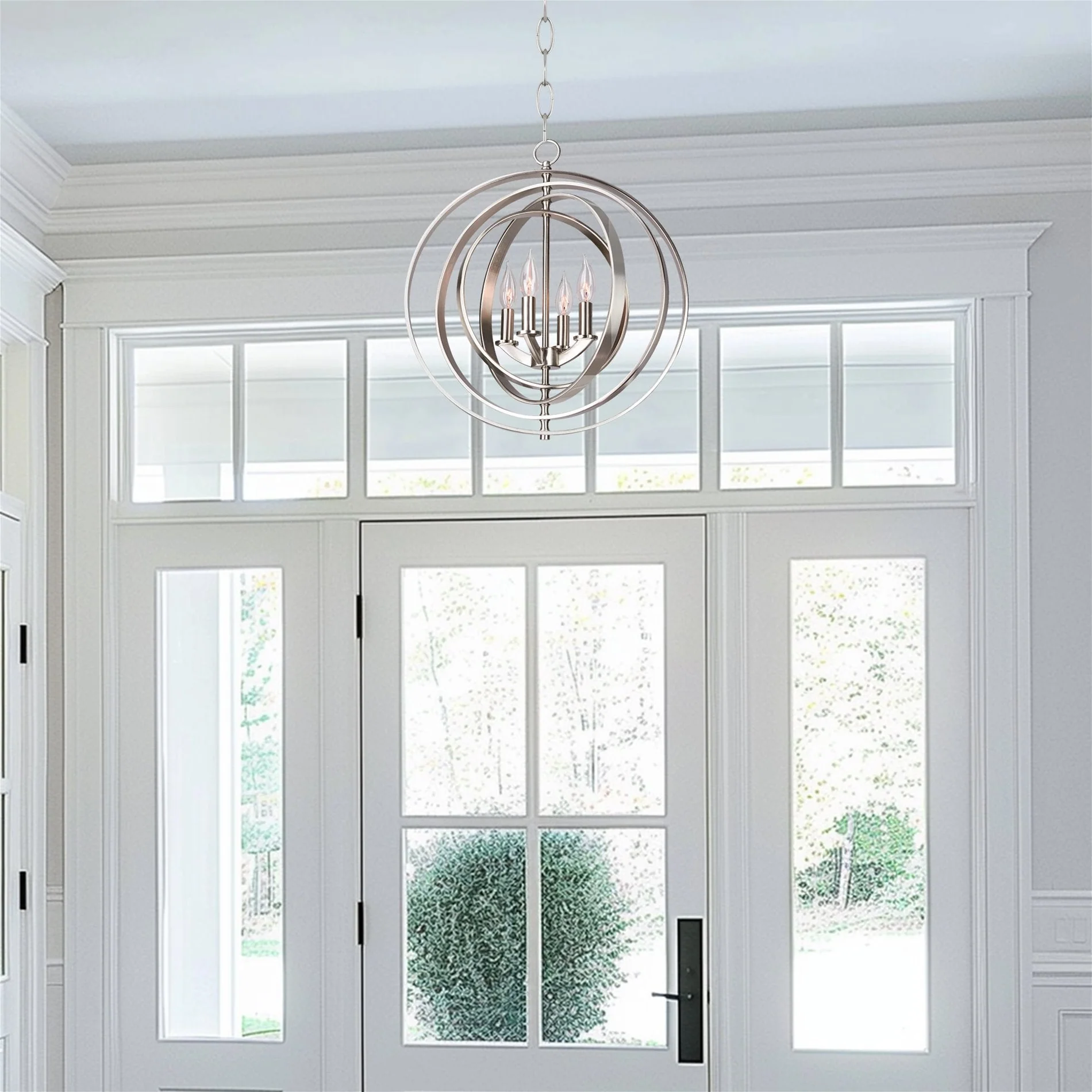 Orbits 21 4-Light Modern Sphere/Orb Chandelier