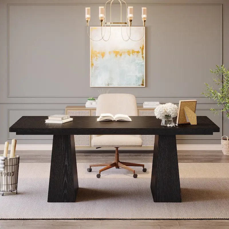 63 Inches Modern Executive Office Desk Large Computer Conference Table