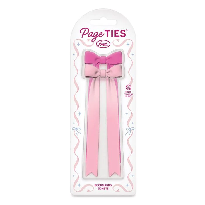 Fred Page Ties Bookmarks 2pcs Set Pink 3.5x2x2.8cm