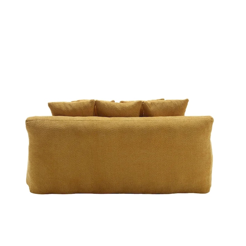 Chenille 2 seater lazy sofa With 5 back pillows