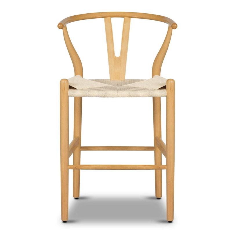 Poly & Bark Weave 23.5 Seat Height Counter Stool - Solid Wood with Woven Seat