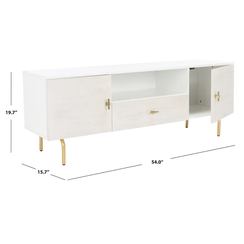 SAFAVIEH Lerke Media TV Stand - 54 W x 15.7 L x 19.7 H - 54Wx16Dx20H
