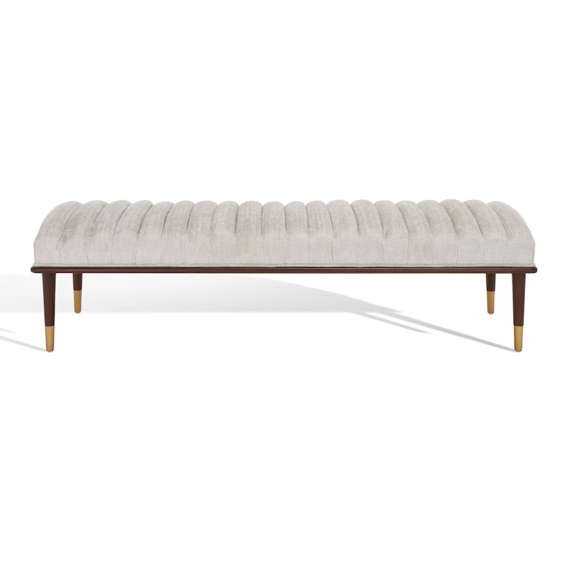 SAFAVIEH Couture Felicienne Mid-Century Bench - 63 W x 20 D x 18 H - 63Wx20Dx18H
