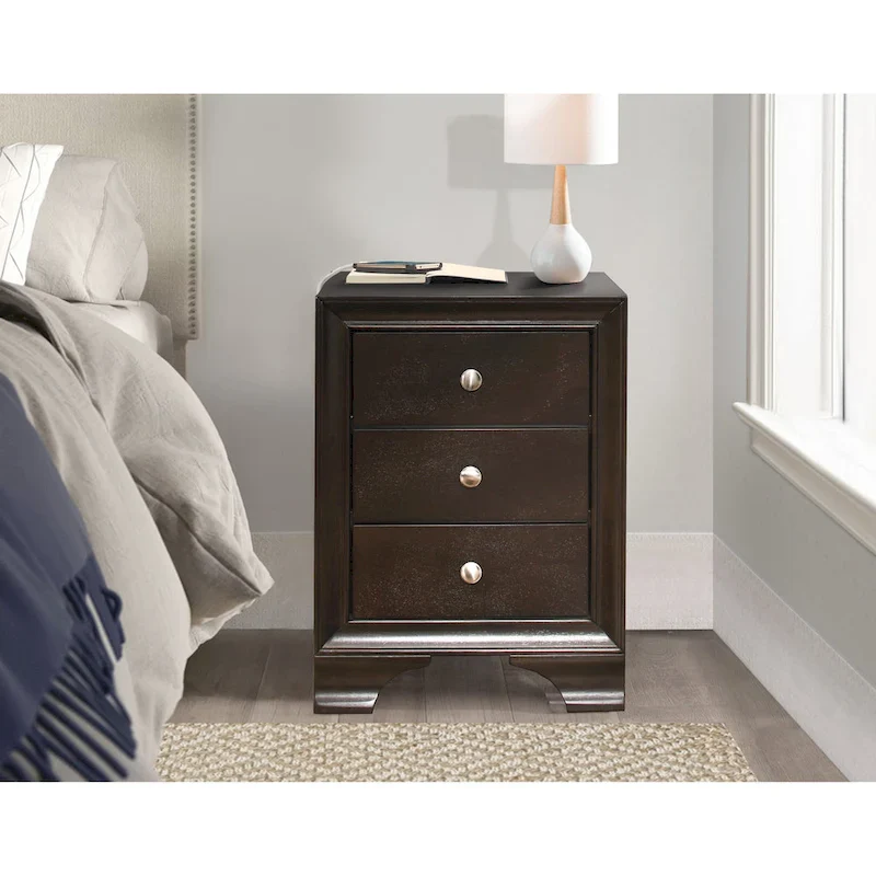 19-Inch Nightstand with 3 Drawers