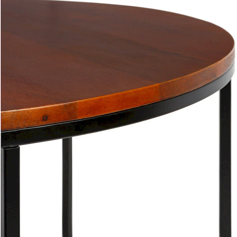 Modern Round Mixed Material Coffee Table
