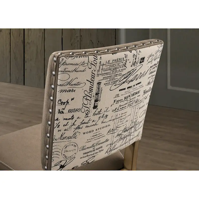 Roundhill Furniture Birmingham 7-piece Driftwood Finish Table with Nail Head Chairs Counter Height Dining Set