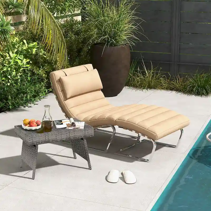 Costway Patio Folding Rattan Wicker Side Table End Coffee Table - 24 x 16 x 16 (L x W x H)