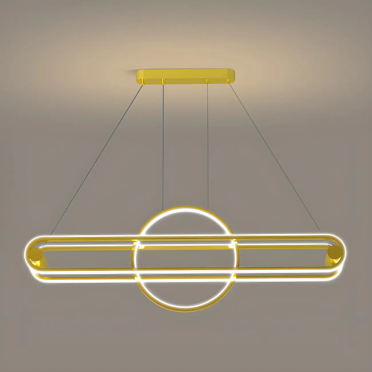 Adjustable Modern Iron Linear Pendant Light