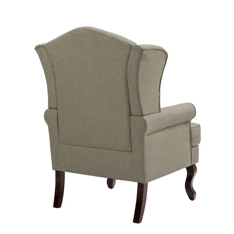 Set of 2 Elegant Living Room Wing Back Arm Chair Upholstered Accent Chair