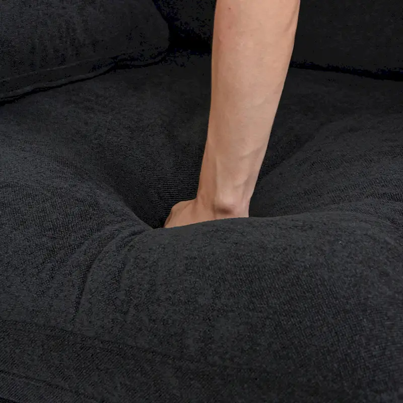 L-shape Linen Upholstered Sectional Sofa Couch